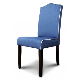 Art-m3761 - krzesło wąskie z oparciem gładkim z garbem i lamówką o wys. 98cm od ziem. Nogi wenge.