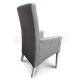  Krzesło / Fotel z podłokietnikami z oparciem gładkim, niepikowanym, profil skośny. 