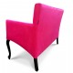 Różowa ławka tapicerowana do salonu kosmetycznego