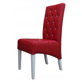 Corium Red - krzesło grube, skośne z oparciem pikowanym w karo z kryształkami . Wys. oparcia 98cm od ziemi.